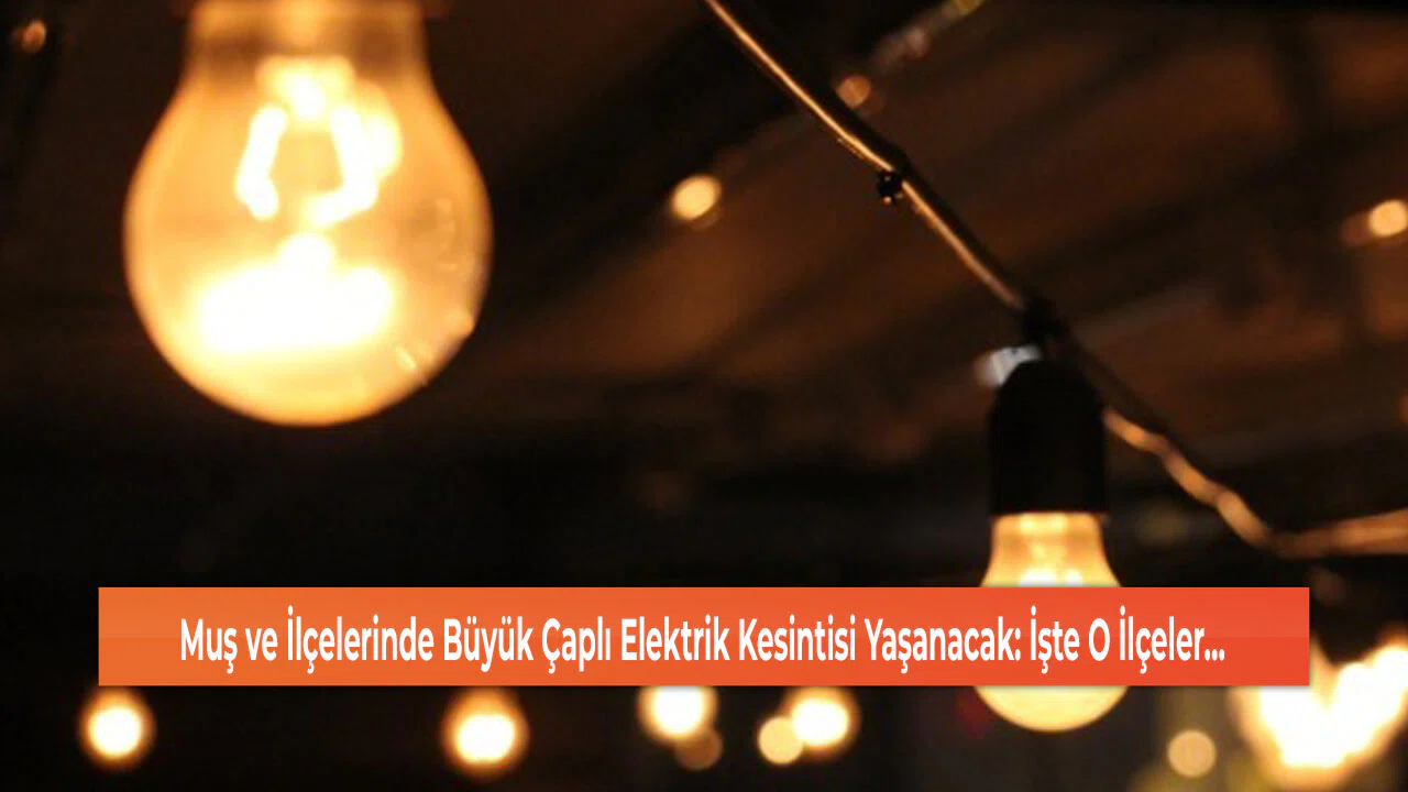 Muş ve İlçelerinde Büyük Çaplı Elektrik Kesintisi Yaşanacak: İşte O İlçeler...