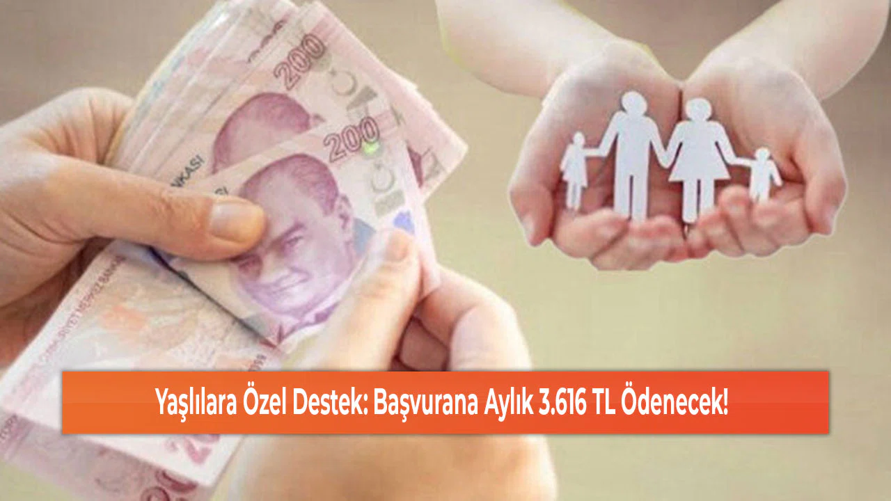 Yaşlılara Özel Destek: Başvurana Aylık 3.616 TL Ödenecek!