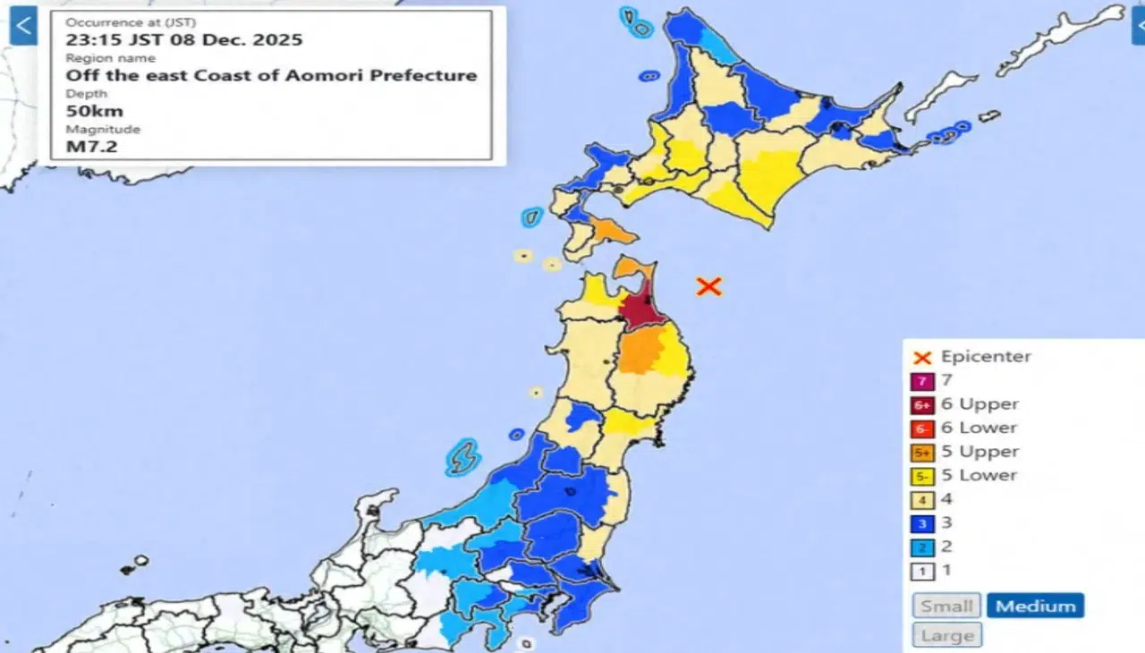 Japonya Bir Kez Daha Sallandı: Aomori Açıklarında 7.6 Büyüklüğünde Deprem ve Tsunami Alarmı