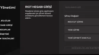 Valorant Şifre Nasıl Değiştirilir?