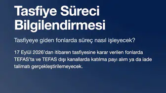 Fon tasfiyesi sürecine ilişkin gelişmeler