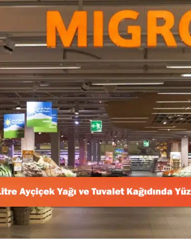 Migros'ta 5 Litre Ayçiçek Yağı ve Tuvalet Kağıdında Yüzde 60 İndirim