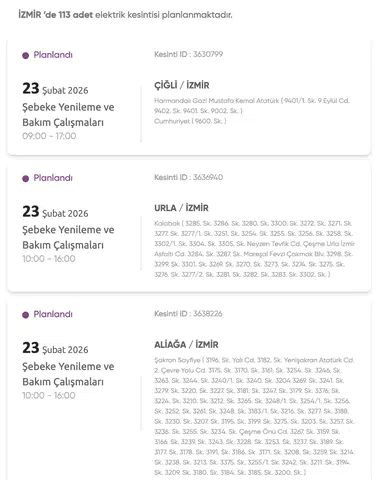 İzmir'deki Elektrik Kesintisine Dair Son Gelişmeler