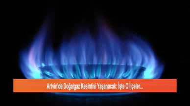 Artvin'de Doğalgaz Kesintisi Yaşanacak: İşte O İlçeler...
