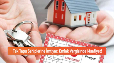 Tek Tapu Sahiplerine İmtiyaz: Emlak Vergisinde Muafiyet!