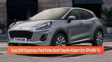 Ucuz SUV Duyurusu: Ford Puma Sınırlı Sayıda Müşteri İçin 674.000 TL!