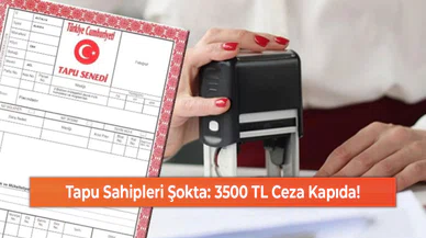 Tapu Sahipleri Şokta: 3500 TL Ceza Kapıda!