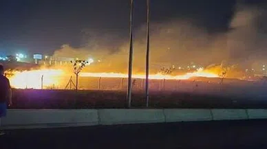 İzmir Otogarında Gece Yarısı Panik: Otluk Alanda Çıkan Yangın Söndürüldü