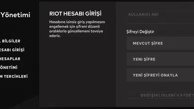 Valorant Şifre Nasıl Değiştirilir?