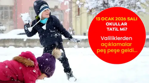 OKULLAR TATİL Mİ? 13 Ocak 2026 Salı yarın İstanbul'da okullar tatil mi? Valiliklerden kar tatili açıklaması peş peşe geldi!