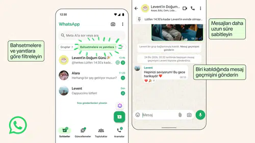 WhatsApp Grup Sohbetlerine Yeni Özellikler Eklendi