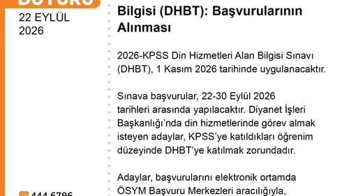 DHBT Sınav Yerleri Araştırmaları Başladı