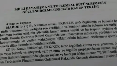 Çerçeve yasa komisyondan geçti
