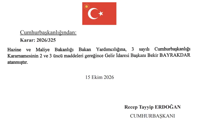Yeni Bakan Yardımcısı Bekir Bayrakdar'ın Geçmişi