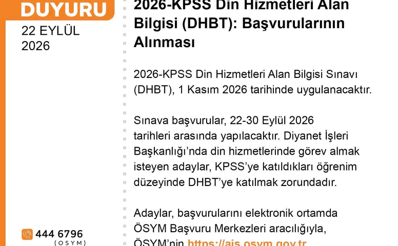 DHBT Sınav Yerleri Araştırmaları Başladı