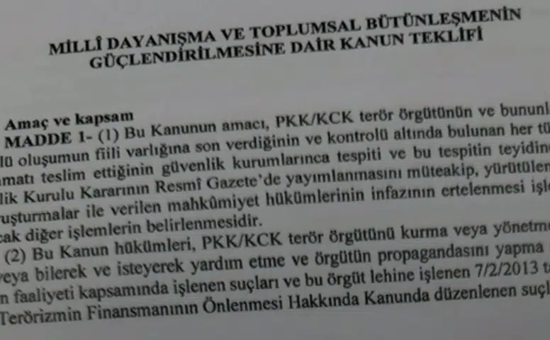 Çerçeve yasa komisyondan geçti